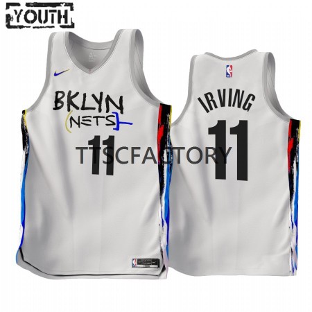 Maillot Basket Brooklyn Nets Kyrie Irving 11 Nike 2022-23 City Edition Blanc Swingman - Enfant